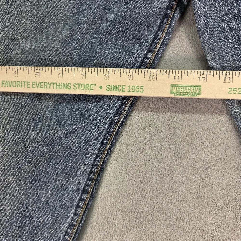 Levis 5Jeans Mens 31x31 Blue Selvedge Button Fly Straight Denim Faded Distressed